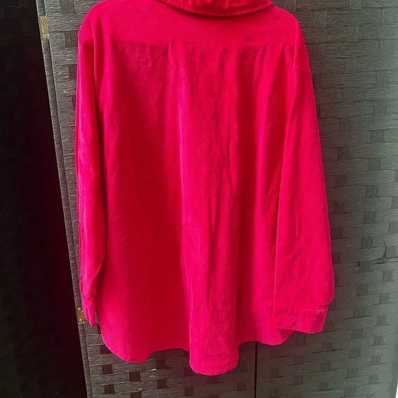 Terra & Sky Vibrant Pink Corduroy Shirt - Picture 3 of 3